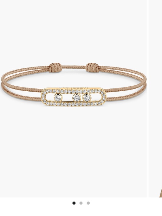 Messika Jewelry - Messika care pave diamond cord bracelet.